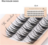 10Mm Black Volume Cluster Eyelash Extension Individual False Lashes