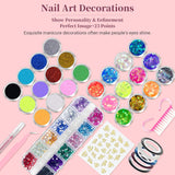 Saviland All-In-One Acrylic Nail Kit – Nails Kit Acrylic Set Acrylic Powder & Liquid with Nail Drill Acrylic Brush Gel Nail Polish Clear Nails Tips Nail Art Tools Nail Stuff for Nail Starters DIY