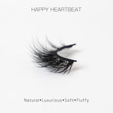 Happy Heartbeat 3D False Lashes Wispy Natural - Faux Mink Lashes Cat-Eye Handmade Luxurious Soft Fluffy Dramatic False Eyelashes 10 Pairs (H4)