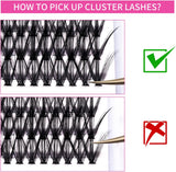 Cluster Lash Glue 10ML Lash Black Bond & Clear Bond Lash Cluster Glue for Individual Lashes Long Lasting Hold 48-72 Hours Waterproof Dual Sided Mascara Wand Bond 2 in 1…