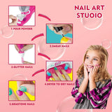 Kid Nail Studio Set Kids Nail Polish Kit Girls Nail Salon Games Kids Manicure Sets for Girls Girls Age 6-12