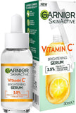 Garnier Skin Active, Face Serum, Brightening & Anti-Dark Spots, 3.5% Vitamin C, 30 Ml