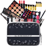 29 Pcs All-In-One Makeup Set Teenage Gift Essential Starter Kit Lip Gloss Blush Brush Eyeshadow Palette Highly Pigmented Cosmetic Palette with Travel Carry Cosmetic Bag