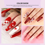 Coscelia Gel Nail Polish Set with 12 Colors Nail Gel Polish Rhinbow Series with Base Gel Top Coat Matte Coat Gel Peel off Protective Nail Gel and Nail Glitter Powder Nail Art Brush for Nails