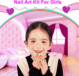 Nail Art Studio Set for Girls Kids Nail Polish Kit Girls Nail Salon Games - Girls Birthday Presents