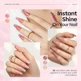 Modelones Gel Nail Polish Kit - 6 Colors Popular Nude Pink Gel Nail Polish Set Skin Tones Glitter Gel Nail Polish Kit Soak off LED Gel Nail Kit Manicure DIY Nail Art Salon Home for Women Gifts