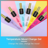 Color Changing Gel Nail Polish Set 6 Pcs 3 Temperature Mood Change Nail Gel Soak off Uv Led Polish Gel Kit Collection Starter Manicure Gift Home/ Salon(8 Ml)