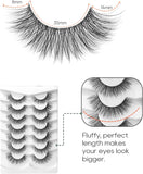 Jiocolor Lashes Bottom Lashes Strip Natural Bottom Eyelashes Wispy under False Lashes Lower Lashes Extension Clear Band Mink Lashes 7 Pairs R1