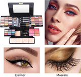 Roseflower Professional Makeup Palette, Eye Shadow Palette, Multifunctional Cosmetic Gift Set Exquisite Makeup Kit for Face, Eyes and Lips- Include Lip Gloss, Eye Shadow, Blush, Eyebrow Powder, Mirror