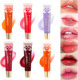 Balee 6PCS Plumping Lip Oil,Hydrating Lip Gloss,Tinted Lip Balm Transparent Lip Care Oil,Long Lasting Nourishing Shine Lip Tint,Moisturizing,Lighten Lip Lines