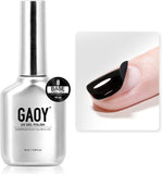 GAOY Peel off Gel Base Coat for Gel Nail Polish, 16Ml Peelable Clear Foundation for Use with UV LED Nail Lamp