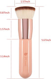 Ducare Makeup Brushes Foundation Kabuki Brush Synthetic Professional Buffing Stippling Liquid Cream Blending Mineral Powder Makeup Tools (Rose Golden and White)