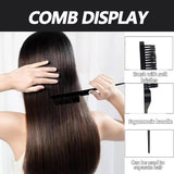 3 Pieces Styling Hair Brush Set, Slick Bristle Hair Brush, Rat Tail Comb Edge Brush for Edge & Back Brushing, Combing Slicking Hair for Women Girls