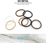 Baby Small Hair Ties 1 Inch, No Slip Elastic Ties Brown Tiny Ponytail Holders Hair Accessories for Toddler Kids Girls Thin Hair 2Mm 100Pcs by Hoyols (Dark Golden Blonde)