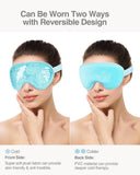 Luxtude Gel Eye Mask 2PCS, Reusable Cooling Masks for Sleeping, Hot Cold Ice Pack, Frozen Compress Puffiness/Dark Circles/Headaches/Migraines/Eye Bags/Stress Relief (Blue) 2000 Counts