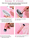 Real Techniques Makeup Brush Set with 2 Makeup Sponge Blenders, for Eyeshadow, Foundation, Blush, and Concealer, Ultraplush Synthetic Bristles, 6 Piece Makeup Brush Set (Pack of 2)