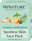 Mi Nature Spotless Skin Face Mask | 100G(3.5 Oz) | Neem, Tulsi, Orange Peel and Bentonite Clay| Dark Spots Removal | Clear and Spotless Skin