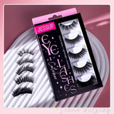 Jessup False Eyelashes,3D Fake Eyelashes 5 Pairs Pack Faux Mink Lashes Wispy Fluffy Dramatic Sexy Reusable False Lashes, FE501