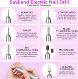 Saviland Acrylic Nail Kit with Drill – Nail Kit Acrylic Set for Nails Extension with Acrylic Powder and Liquid Set Acrylic Nail Brush Builder Nail Gel Portable U V Light for Nails Kit Set for Home DIY