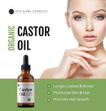 Castor Oil (120Ml), USDA Certified Organic, 100% Pure, Cold Pressed, Hexane Free by Kate Blanc. Stimulate Growth for Eyelashes, Eyebrows, & Hair....