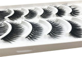 Emanya False Eyelashes,10 Styles Faux Mink Natural Look Eye Lashes,10-16Mm Length Fluffy Cat Eye Fake Eyelashes,Fit Any Eyes Shape Wispy False Lashes Resuable 10 Pairs Pack