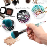 Makeup Brush Kits, with Crystal Handle - 10Pcs Professional Eyeshadows Blush Foundation Powder Concealers Premium Colorful Diamond Brush Kit for Makeup