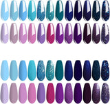 Vishine 24Pcs Gift Set Gel Nail Polish Kit Soak off UV LED Nail Gel Polishes for Nail Art 8 ML/PC Pack of 24 Pretty Colors Series Kit 002