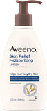 Aveeno Skin Relief Fragrance Free Body Lotion Shea Butter 72-Hour Intense Hydration Soothe Dry Itchy Sensitive Skin 354Ml