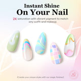 Modelones 40Pcs Gel Polish Nail Kit 36 Colors Pastel Dreamy Collection Macaroon Sparkle Glitter Nail Polish Set Spring Summer Bright Gel Nail Polish Manicure with 4Pcs Nail Primer Gel Base Matte Glossy Top Coat for Girls Women